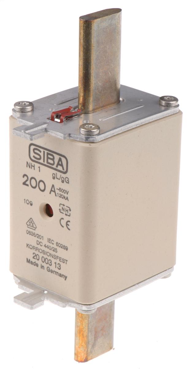 SIBA NH Sicherungseinsatz NH1, 500V ac / 200A, gG IEC 60269-2-1