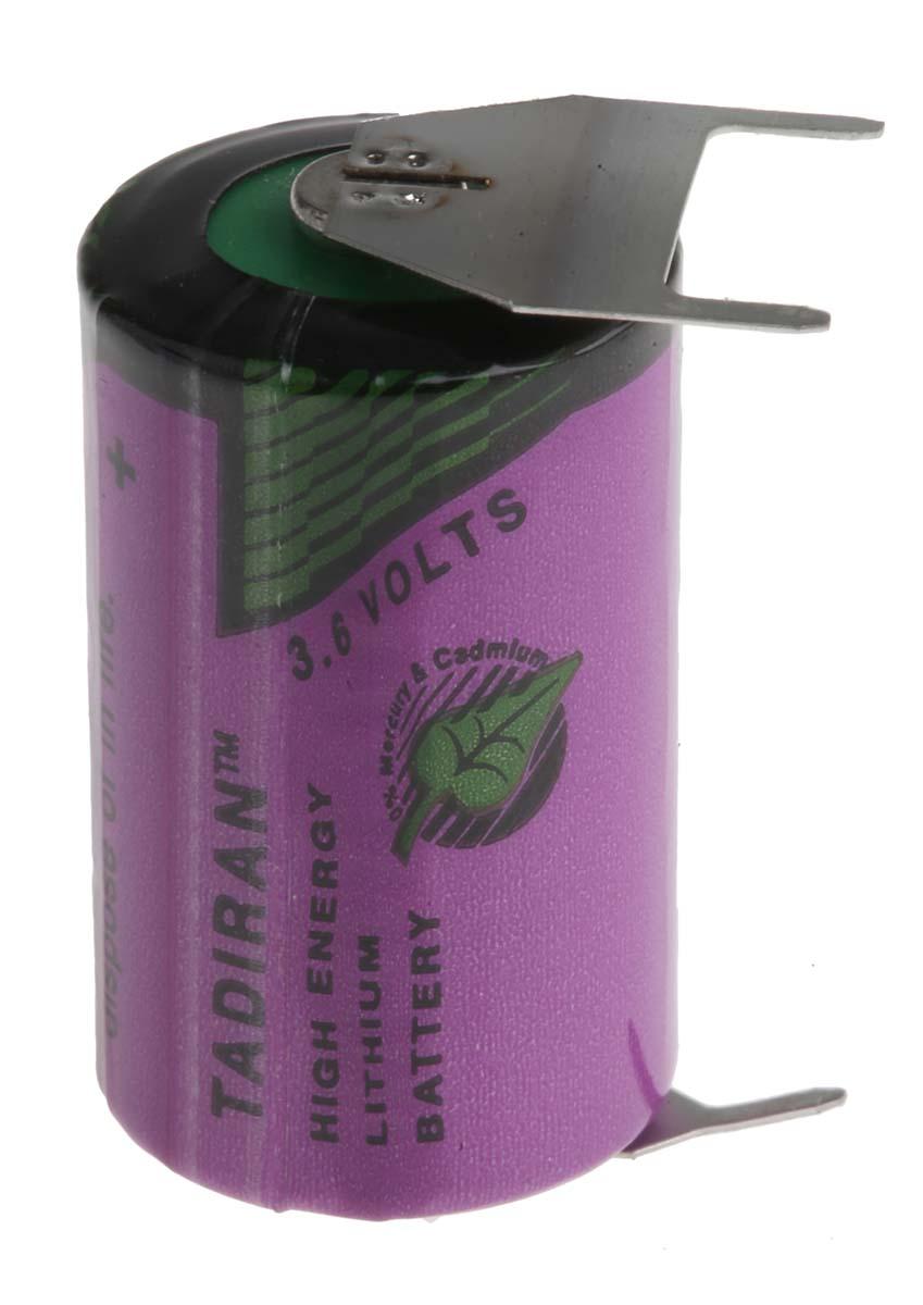 Produktfoto 1 von Tadiran SL-350/TP 1/2 AA Batterie, 3.6V / 1.2Ah Li-Thionylchlorid, Fahnen 14.7 (Dia.) x 25.2mm