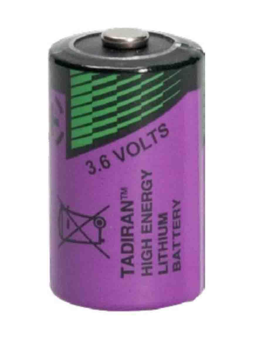 Produktfoto 1 von Tadiran SL-550 1/2 AA Batterie, 3.6V / 800mAh Li-Thionylchlorid, Fahnen 14.7 (Dia.) x 25.2mm