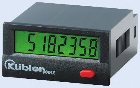 Produktfoto 1 von Kübler CODIX 130 Bidirektional Zähler LCD 8-stellig, Impulse, max. 7kHz, 24 V DC, -9999999 → 99999999