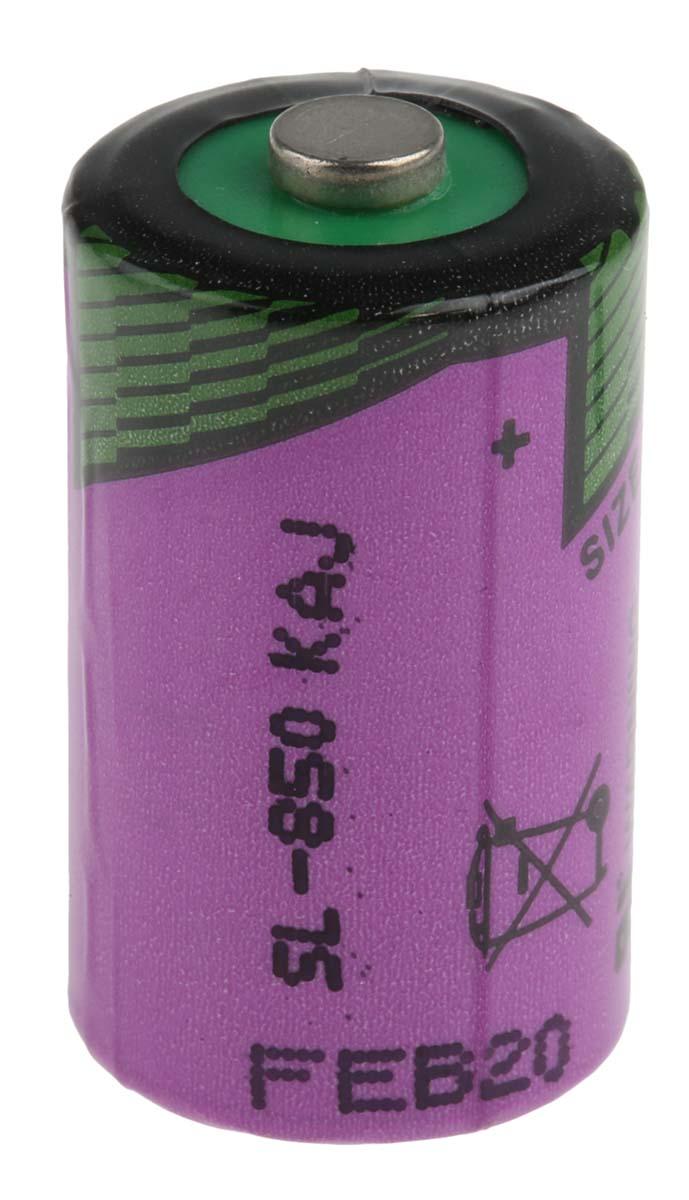 Produktfoto 1 von Tadiran SL-850/S 1/2 AA Batterie, 3.6V / 1.2Ah Li-Thionylchlorid, Standard 14.7 (Dia.) x 25.2mm