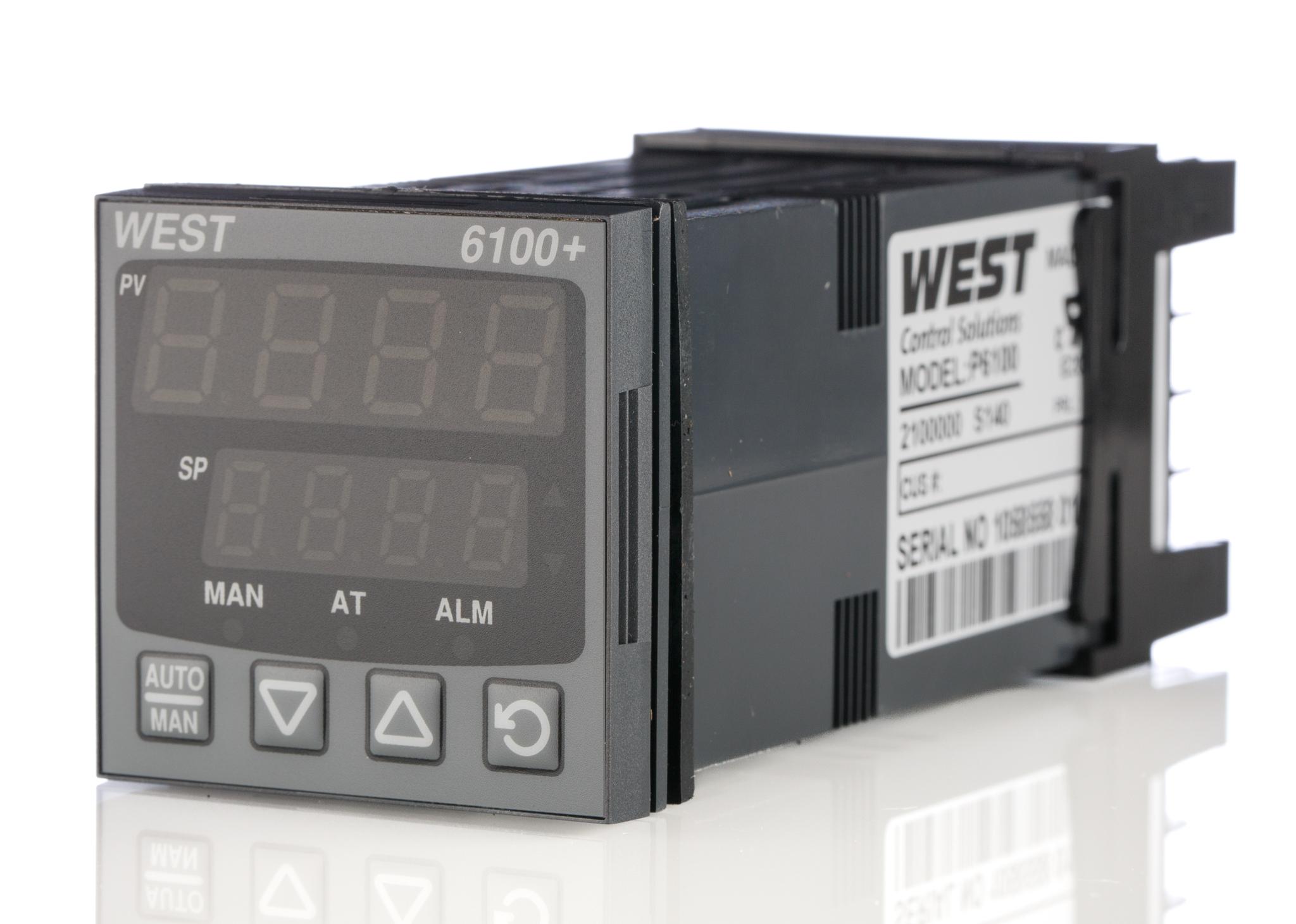 Produktfoto 1 von West Instruments P6100 PID Temperaturregler, 1 x Relais Ausgang, 24 → 48 V ac/dc, 48 x 48mm