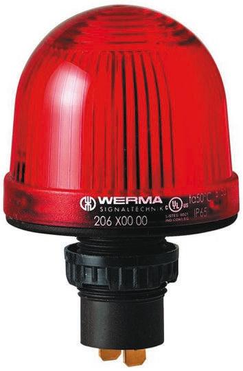 Produktfoto 1 von Werma EM 208, Xenon Blitz Signalleuchte Rot, 230 V ac, Ø 58mm x 104mm