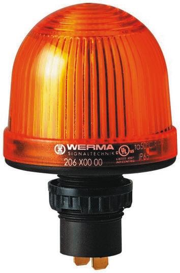 Produktfoto 1 von Werma EM 208, Xenon Blitz Signalleuchte Gelb, 24 V dc, Ø 58mm x 104mm