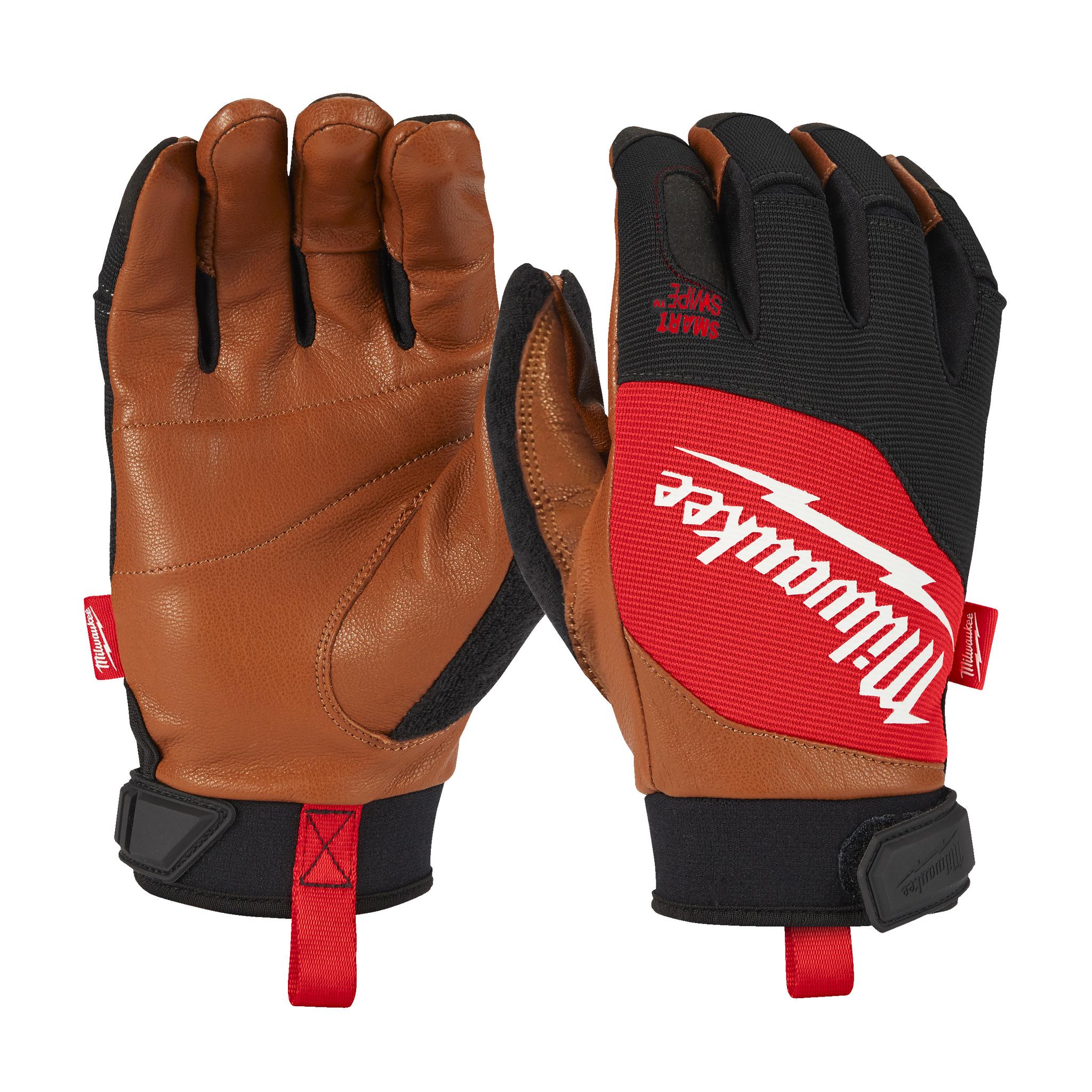 Produktfoto 1 von Milwaukee Hybrid Leather Gloves Arbeitshandschuhe, Größe 7 - S, Schneidfest, Leder Rot