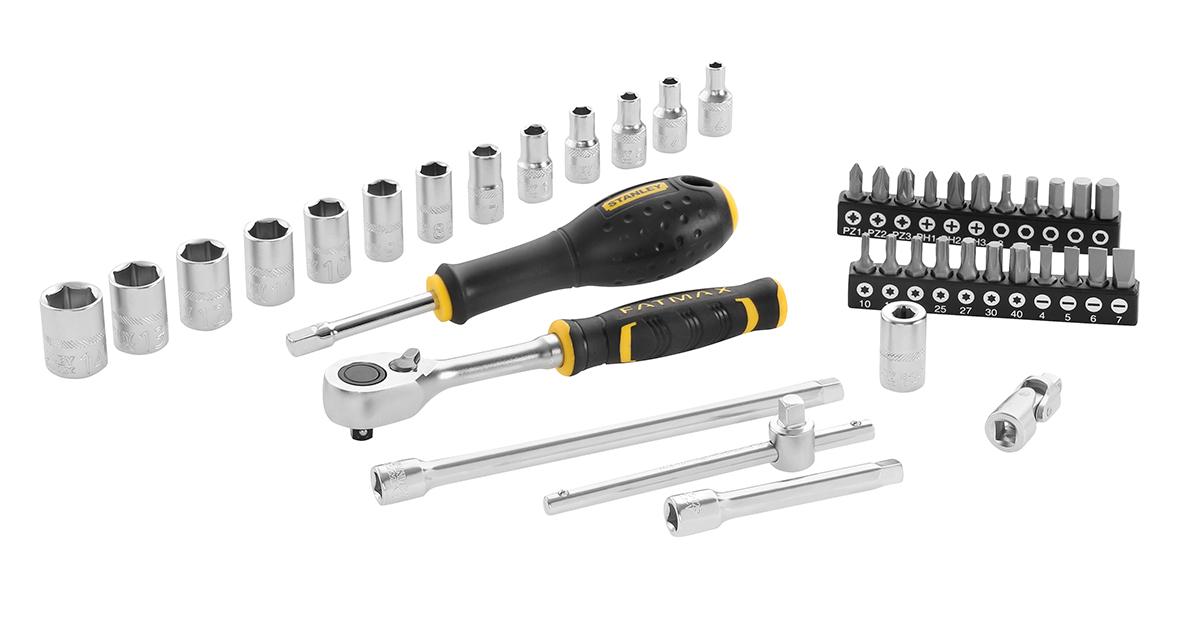 Produktfoto 1 von Stanley 1/4 Zoll Vierkant 3 → 7 mm, 4 → 13 mm, T10 → T40 6-Punkt; Innensechskant-Bit;