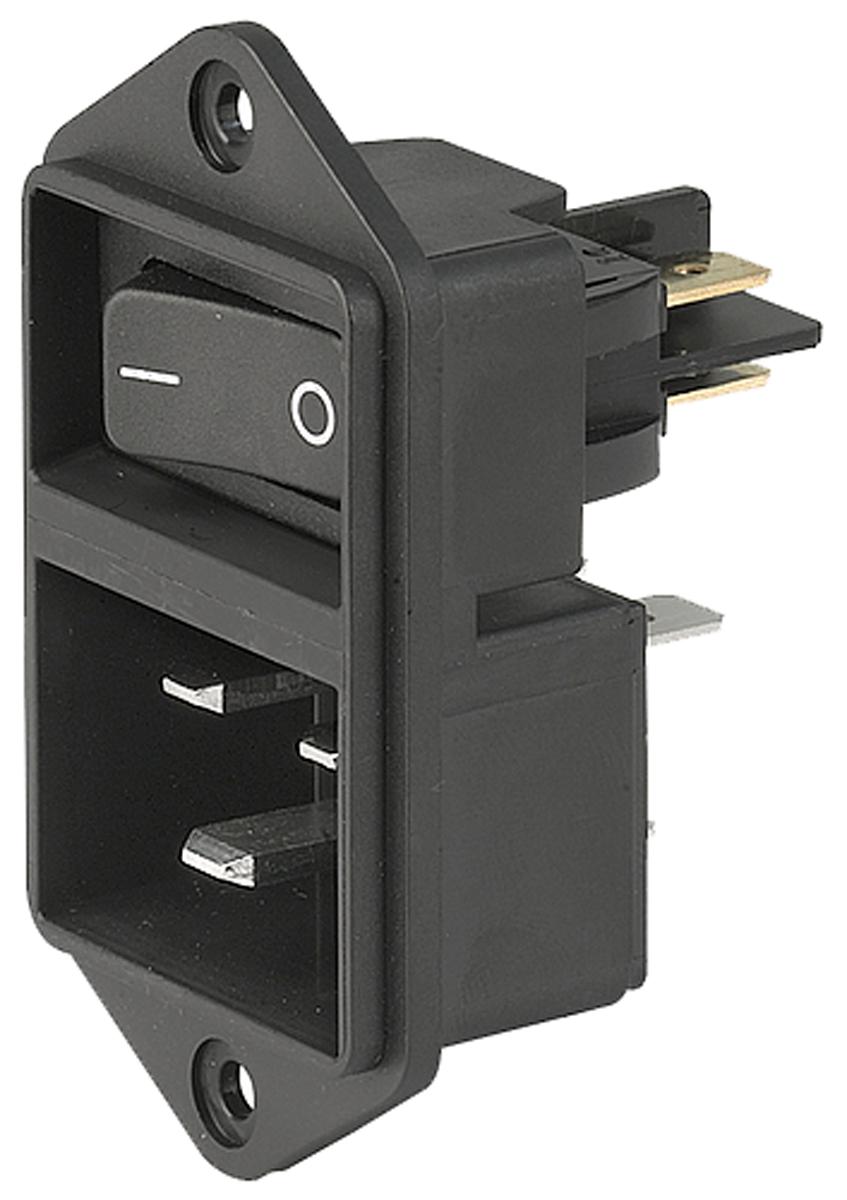 Produktfoto 1 von Schurter IEC-Steckverbinder C20 250 V, Gerade, Tafelmontage, Stecker / 16A, Steckverbinder, 3-polig