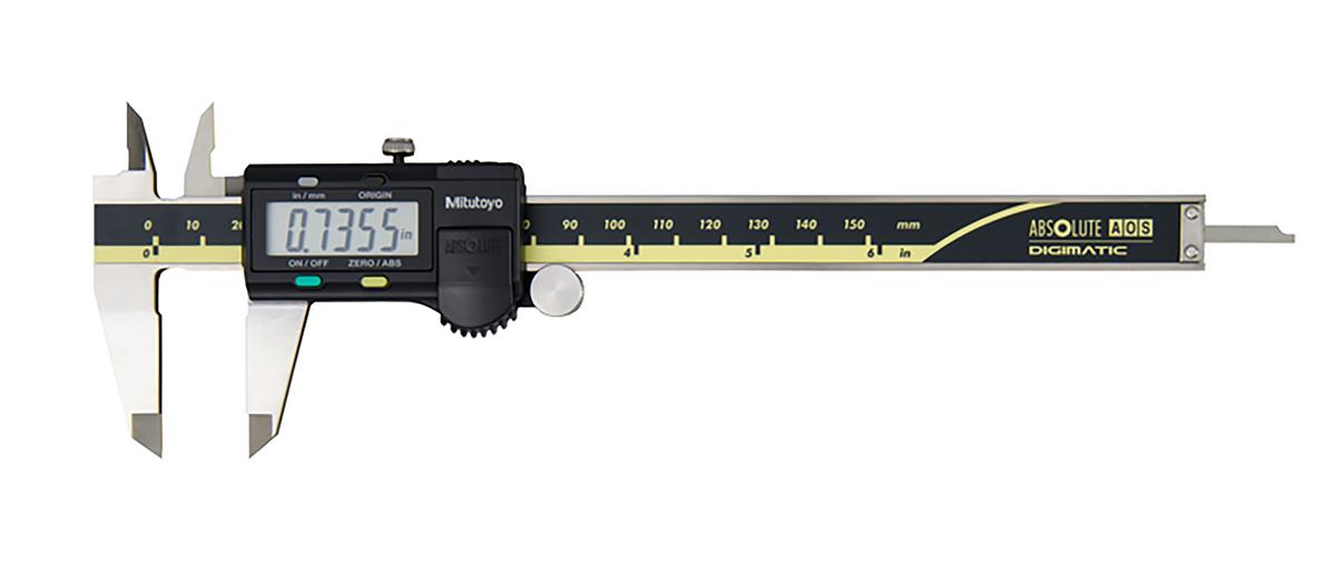 Produktfoto 1 von Mitutoyo Digitaler Messschieber metrisch & zöllig 6Zoll / ±0,001 Zoll, DKD/DAkkS-kalibriert