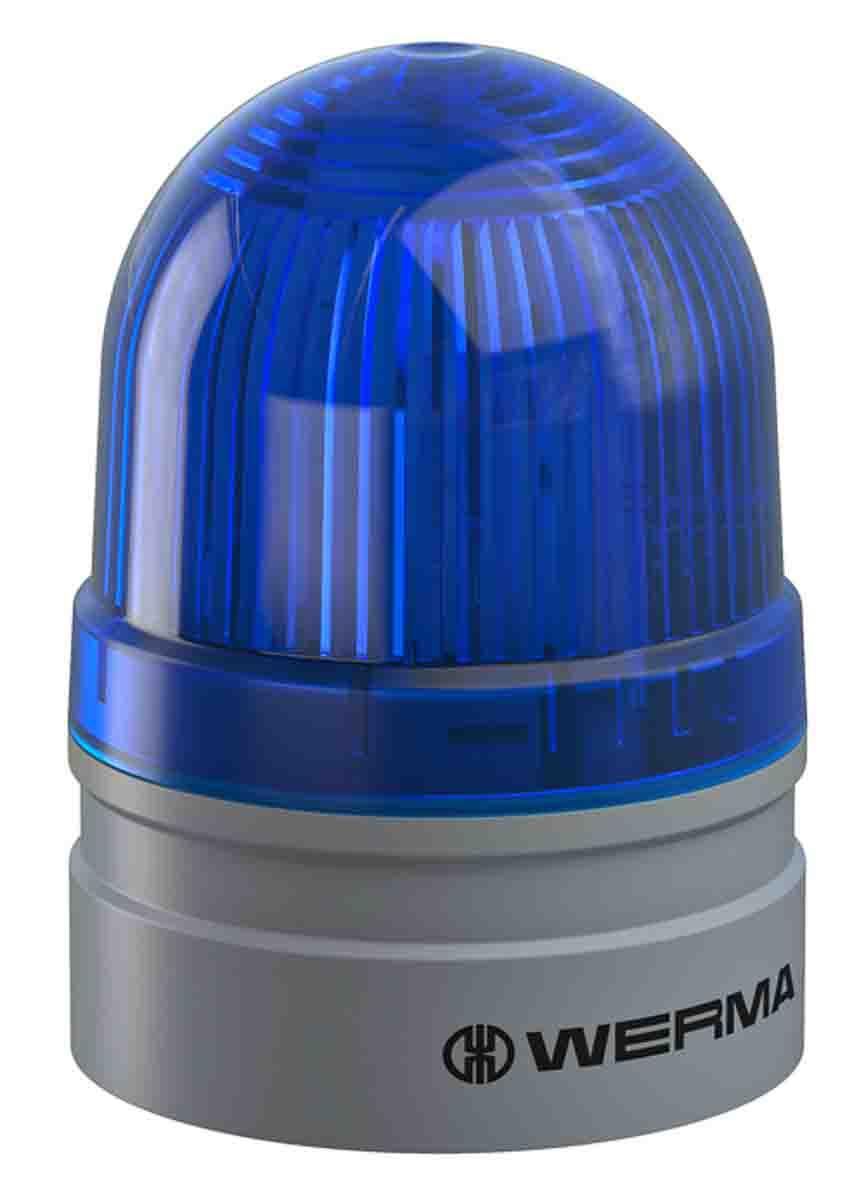 Produktfoto 1 von Werma EvoSIGNAL Mini, LED, Blink Signalleuchte Blau, 115 → 230 V ac, Ø 62mm x 85mm