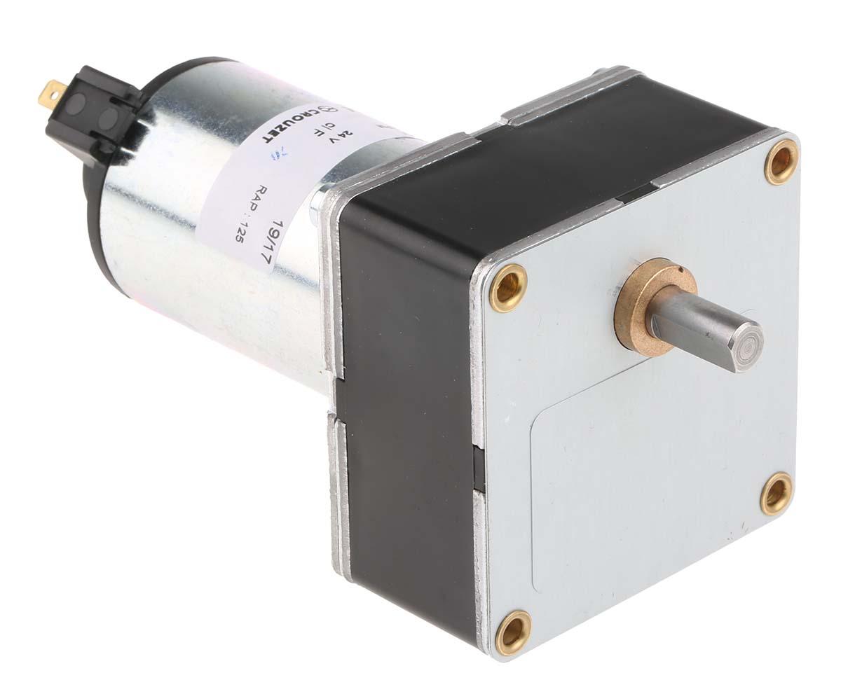 Crouzet Bürsten-Getriebemotor bis 5 Nm, 24 V dc / 15,6 W, Wellen-Ø 8mm, 65mm x 65mm