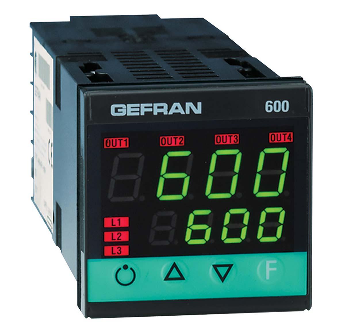 Produktfoto 1 von Gefran 600 PID Temperaturregler, 3 x Relais Ausgang, 100 V ac, 240 V ac, 48 x 48mm