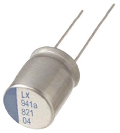 Nichicon LX, THT Polymer Kondensator 150μF ±20% / 20V dc, Ø 8mm x 11.5mm, bis 125°C