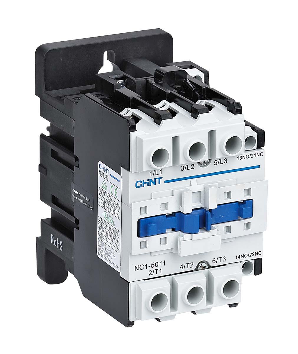 CHINT NC1 Leistungsschütz / 230 V ac Spule, 3 -polig 1 Schließer, 1 Öffner / 50 A, Umkehrend