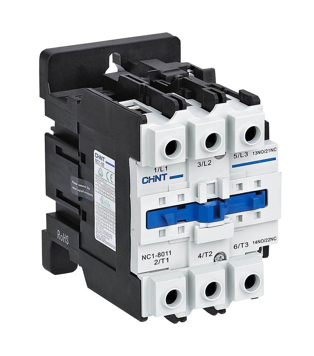 CHINT NC1 Leistungsschütz / 230 V ac Spule, 3 -polig 1 Schließer, 1 Öffner / 80 A, Umkehrend