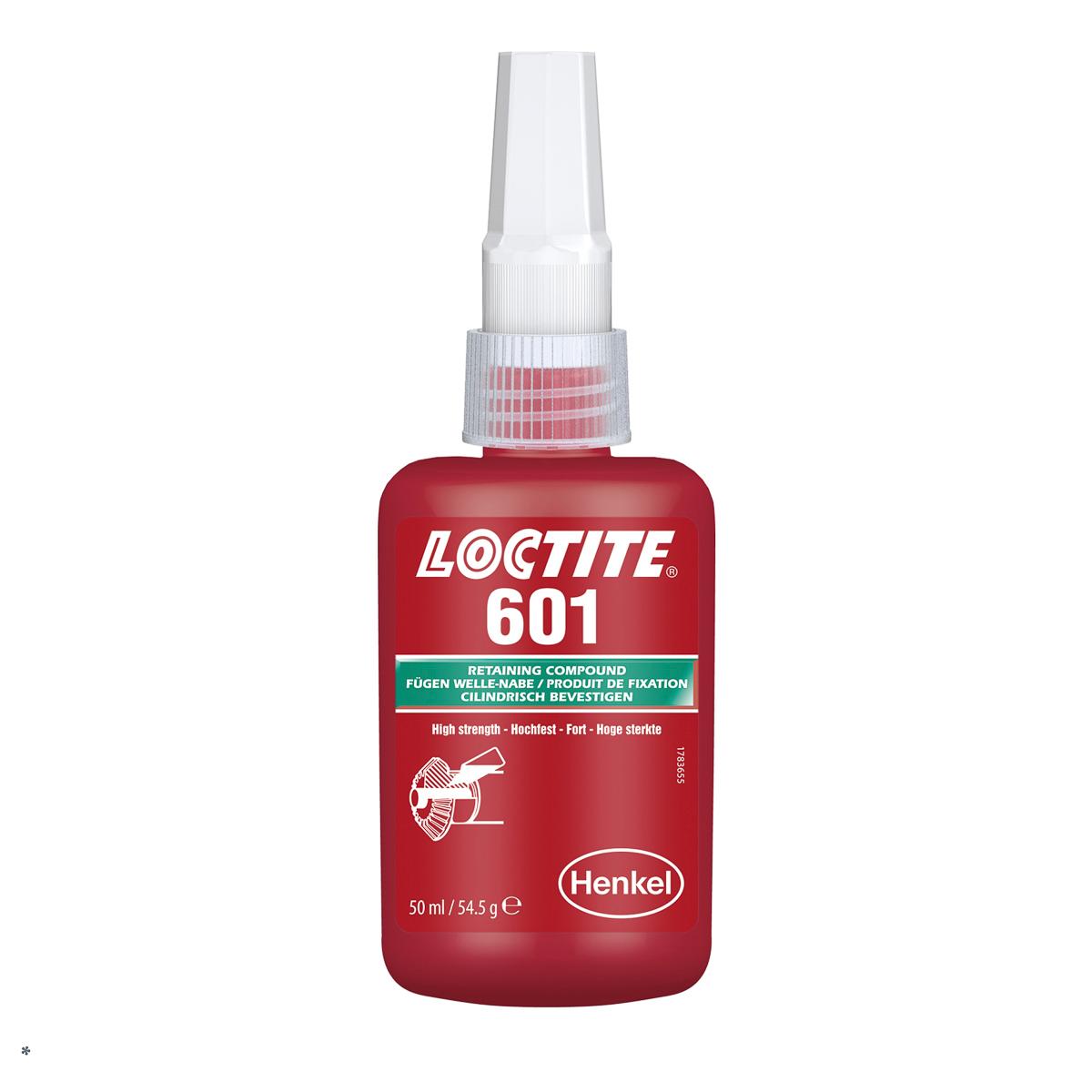 Produktfoto 1 von Loctite 601 Fügeklebstoff hochfest Flüssig Grün, Flasche 50 ml, -55 → +150 °C