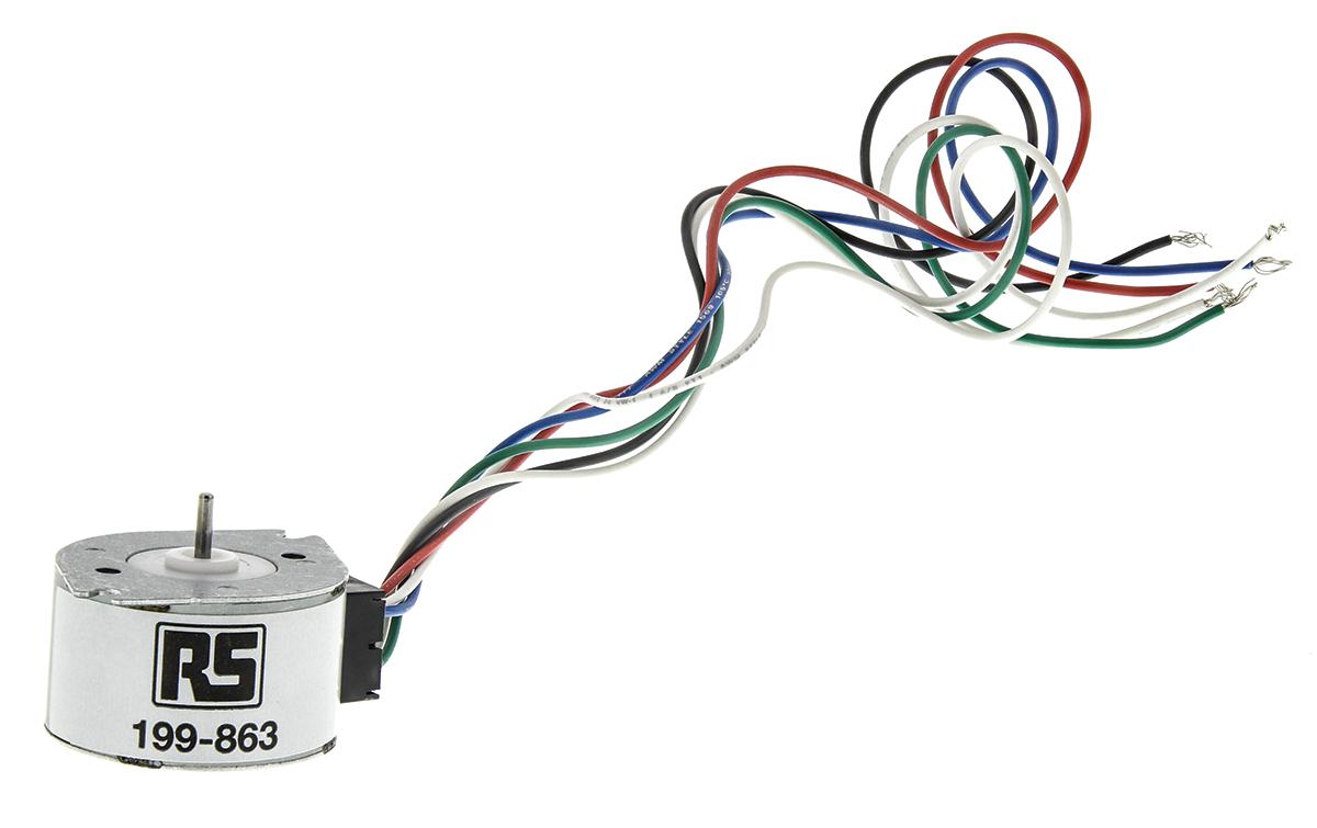 Produktfoto 1 von Crouzet Dauermagnet 15° Schrittmotor 13,3 V / 190 mA 15mNm 6-adrig Wellen-Ø 2mm