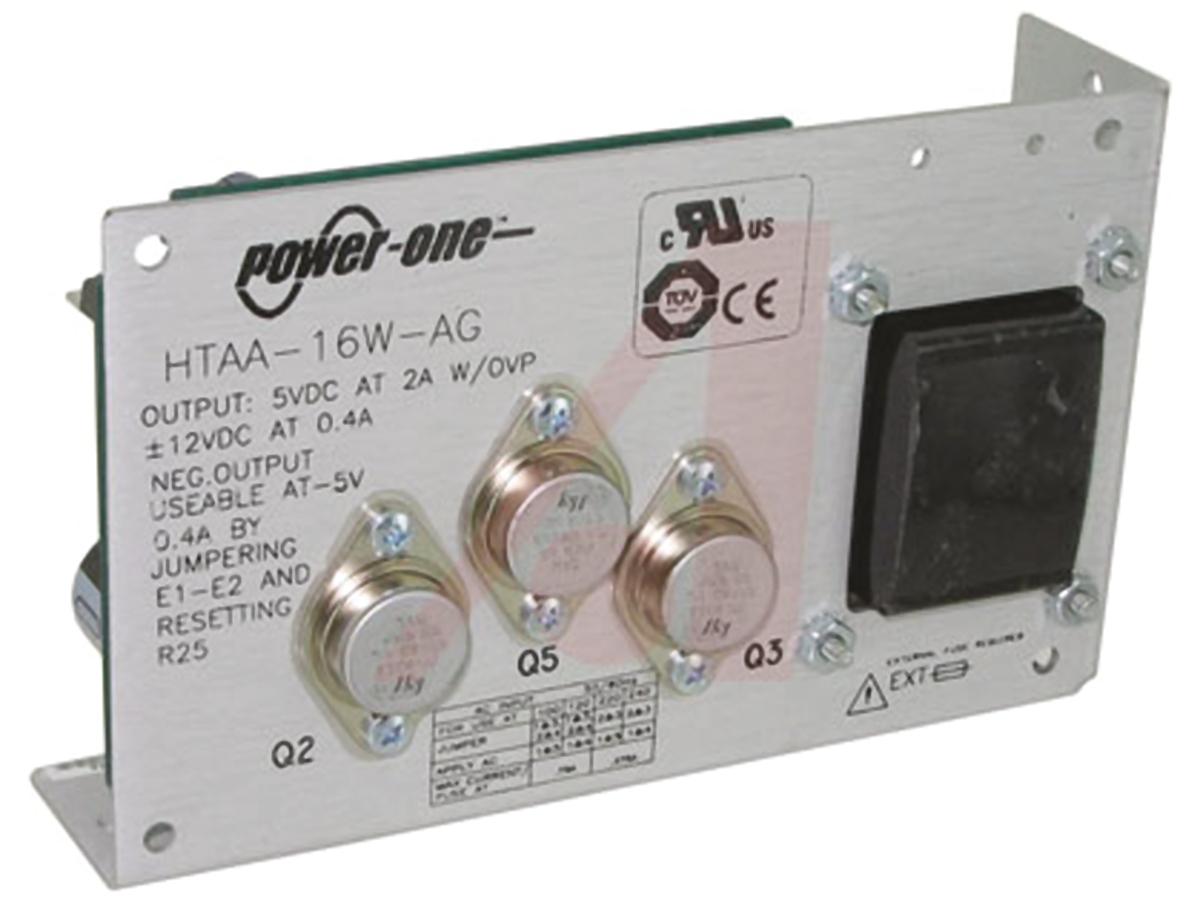 Produktfoto 1 von BEL POWER SOLUTIONS INC Linearnetzteil Open Frame 100 → 264V ac Input / -5 V, 5 V, 12 V Output, 2 A, 400 mA 3