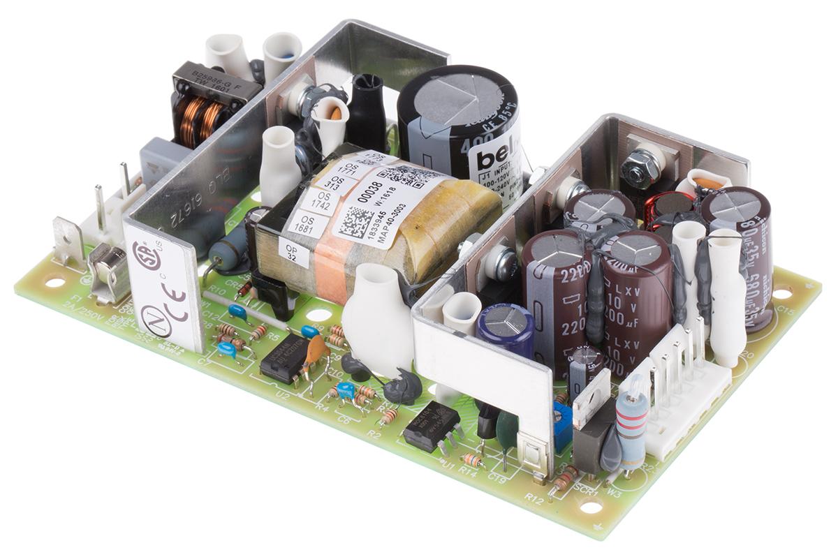 Produktfoto 1 von BEL POWER SOLUTIONS INC Schaltnetzteil, AUS 5 V dc, ±15 V dc / 1.5 A, 3 A, 200mA 3-Kanal 40W, EIN 90 → 264V ac