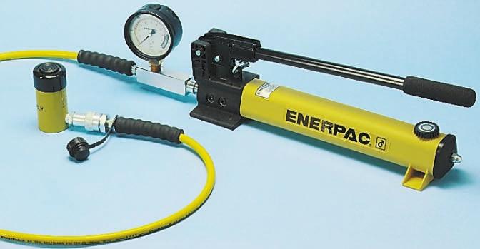 Produktfoto 1 von Enerpac Zweifach Hydraulik-Handpumpe, 10t, Hub 54mm, 700bar max.