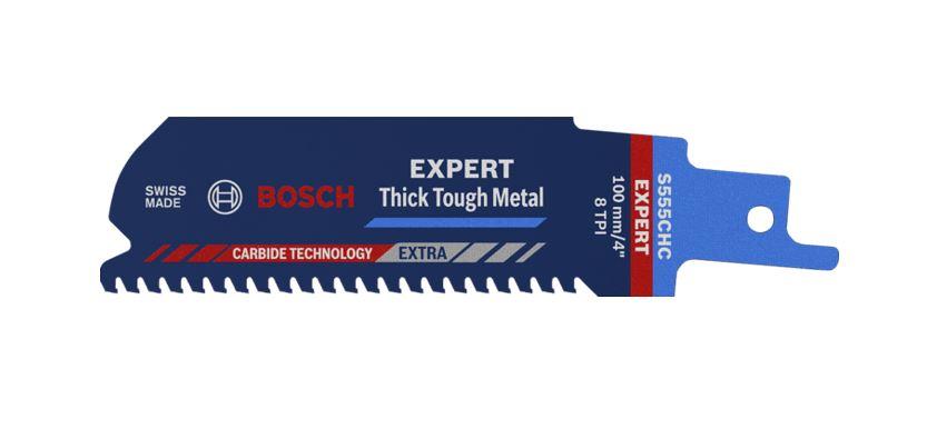 Bosch Hartmetall Säbelsägeblatt, Schnittlänge 50mm / 8 TPI für Gusseisen, robuster Stahl