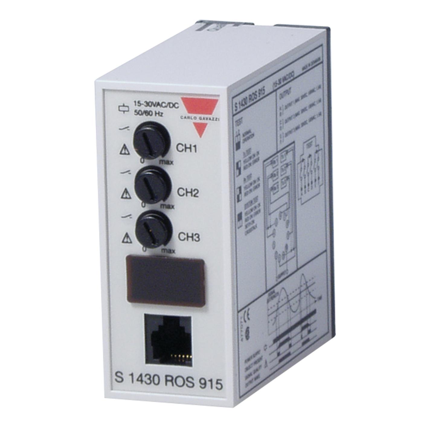 Carlo Gavazzi S1430ROS Kubisch Verstärker für fotoelektrischen Sensor, Reflektierend, Relais Ausgang, 11-poliger