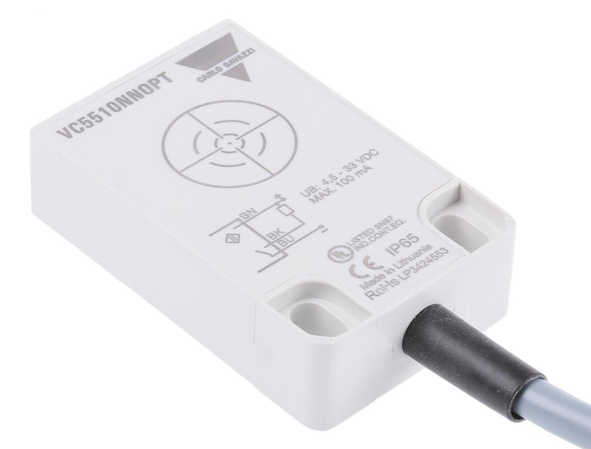 Produktfoto 1 von Carlo Gavazzi Kapazität Füllstandssensor mit 1.5m Kabel NPN 0°C / +50°C