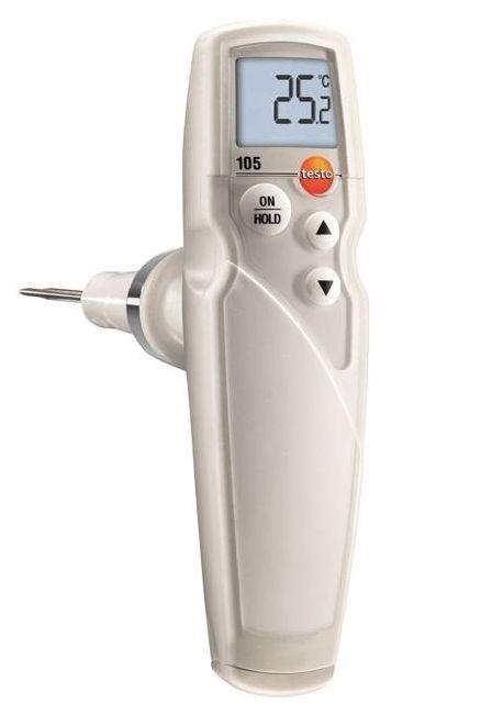 Produktfoto 1 von Testo Digital Thermometer, 105, , bis +275°C ±1 % von mv (212,2° →527 °F) / ±1 % von mv (+100,1 +→275 °C)