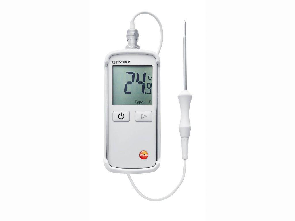 Produktfoto 1 von Testo Digital Thermometer, 108-2, , bis +300°C ±0,5 °C max, Messelement Typ T