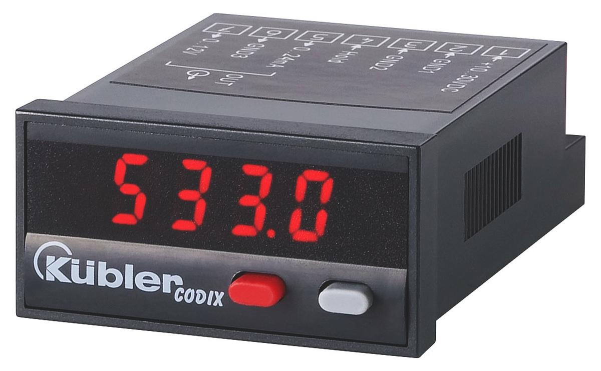 Produktfoto 1 von Kübler CODIX 533 Zweipunkt-Temperaturregler/ Thermoelement, Typ K Eingang, 10 → 30 V dc, 48 x 24mm