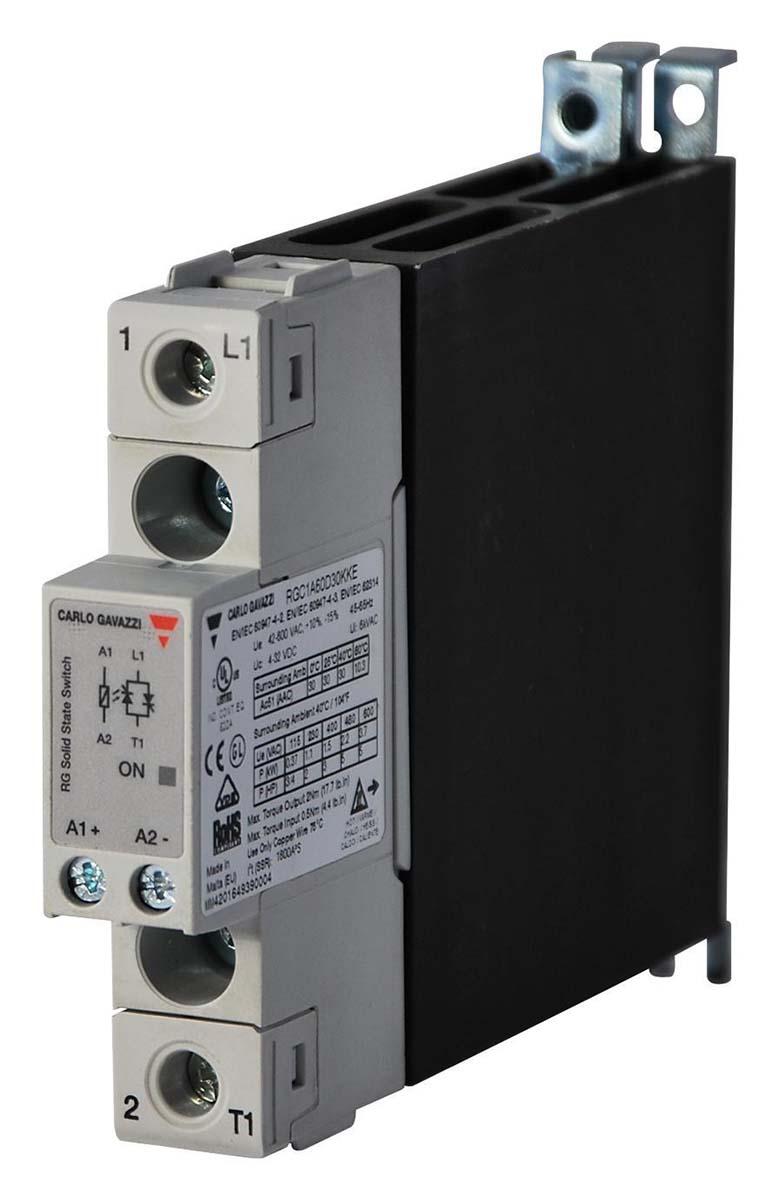 Produktfoto 1 von Carlo Gavazzi RGC RGC DIN-Schienen Halbleiterrelais mit Nulldurchgang 600 V AC / 25 A