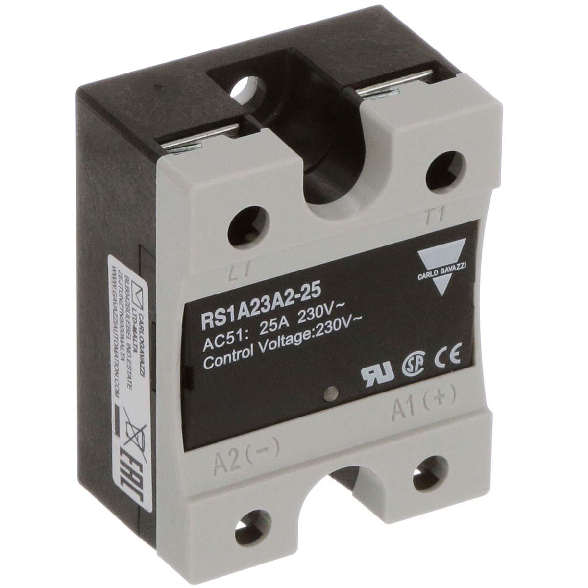 Carlo Gavazzi RS1A RS 23 A Tafelmontage Halbleiterrelais mit Nulldurchgang 265 V AC / 25 A