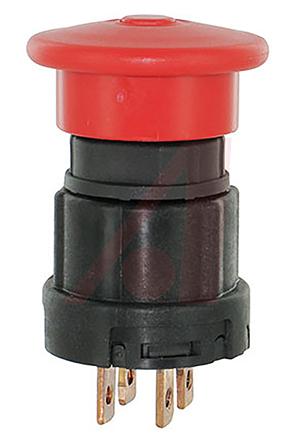 Honeywell 87940 Tafelmontage Not-Aus-Schalter, 2 Schließer, Rot Ø 22mm, Zugentriegelung