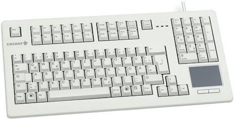 Produktfoto 1 von CHERRY Touchpad-Tastatur QWERTZ Kabelgebunden Grau USB Kompakt, 415 x 193 x 37mm