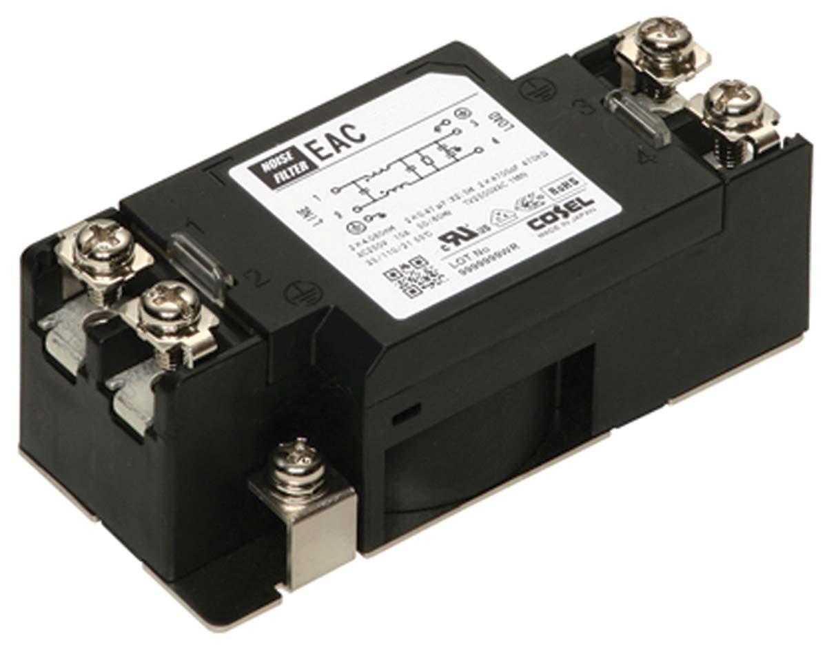 Cosel EAC Entstörfilter, 250 V ac/dc, 16A, DIN-Schiene, Schraub, 1-phasig 0,5 mA / 150 kHz → 1MHz Single Stage