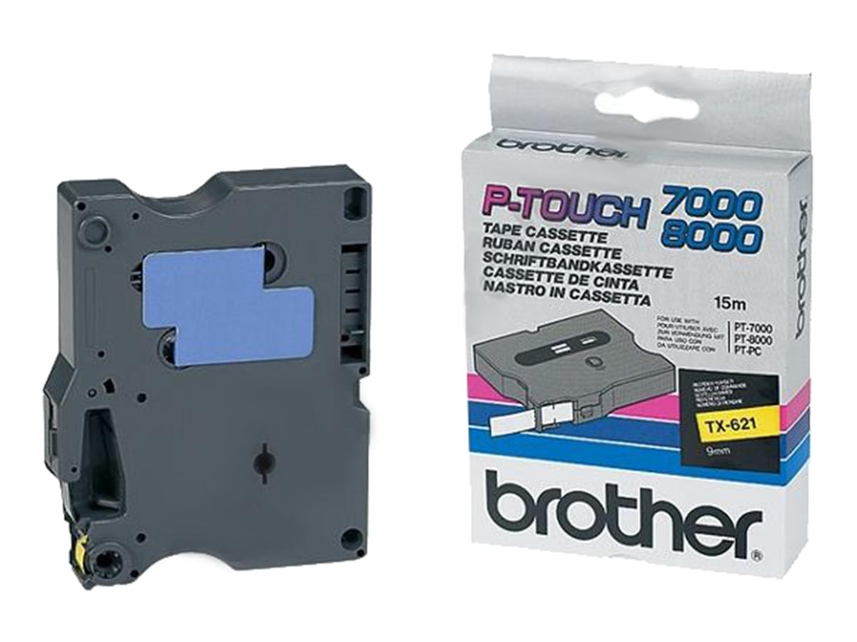 Brother Beschriftungsband Schwarz für PC, P-Touch 7000, P-Touch 8000 auf Gelb