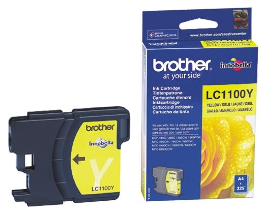 Produktfoto 1 von Brother LC1100Y Druckerpatrone für Brother Patrone Gelb 1 Stk./Pack Seitenertrag 325