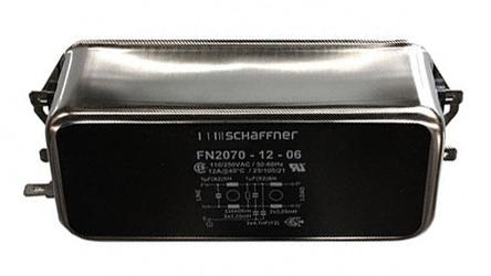 Produktfoto 1 von Schaffner FN2070 EMV-Filter, 250 V ac, 12A, Gehäusemontage 13.1W, Drahtanschluss, 1-phasig 0,734 mA / 400Hz Two Stage