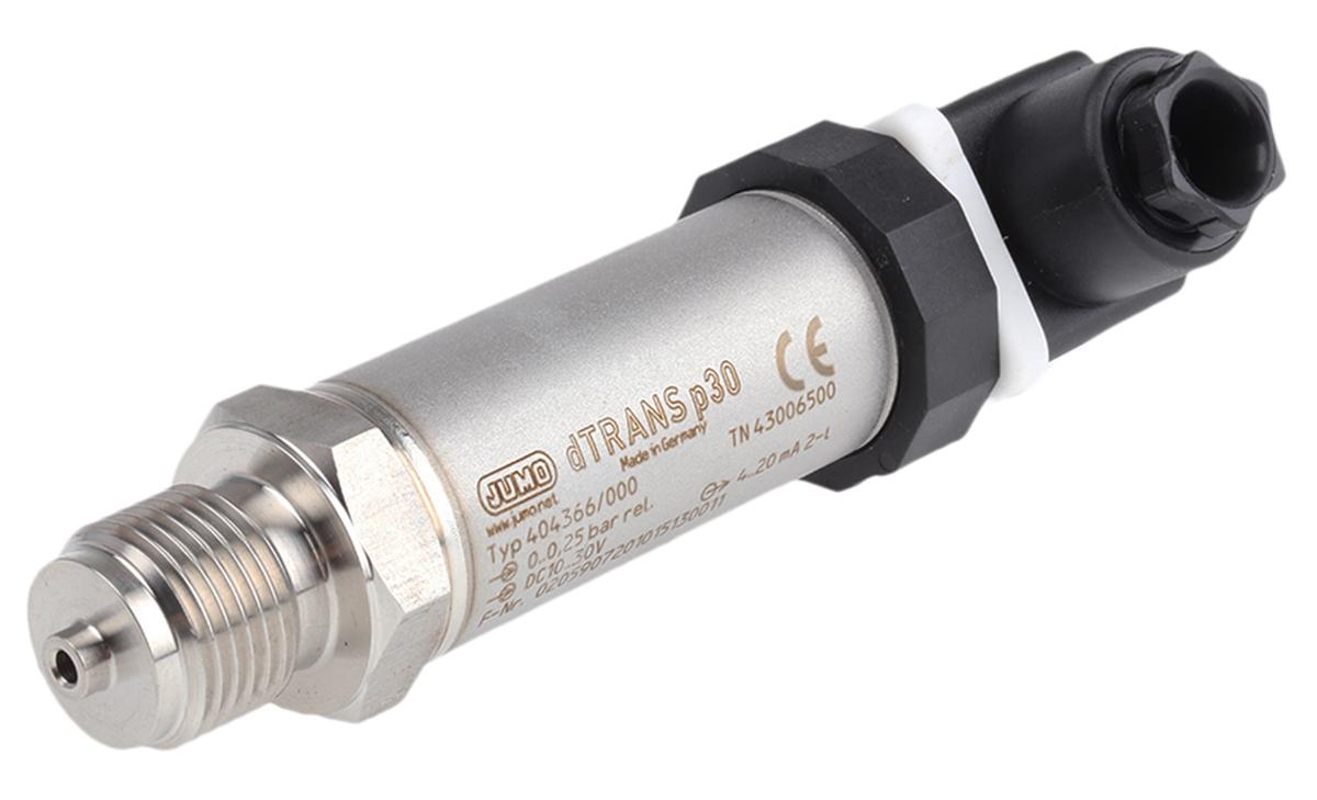 Produktfoto 1 von Jumo G1/2 Relativ Drucksensor 0bar bis 0.25bar 4 → 20 mA, für Flüssigkeit, Gas