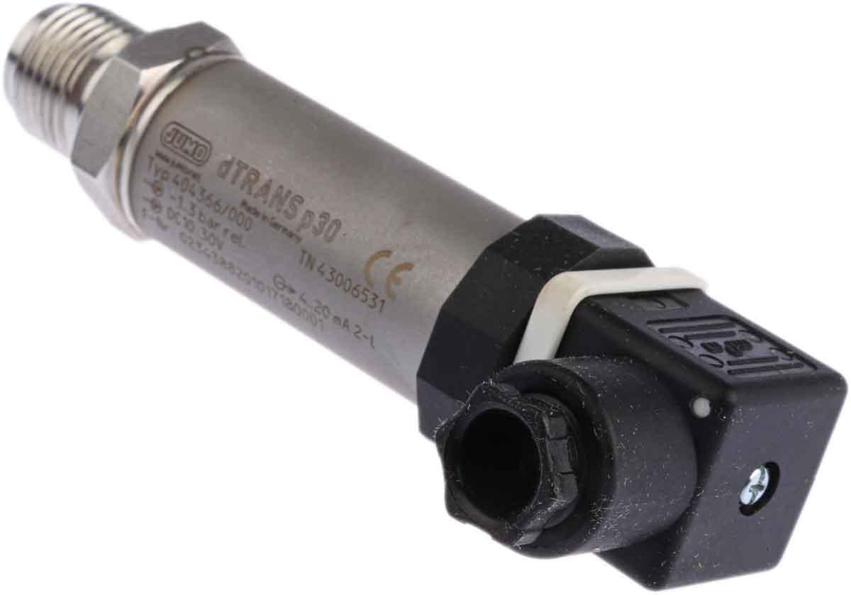 Jumo G1/2 Relativ Drucksensor -1bar bis 3bar 4 → 20 mA, für Flüssigkeit, Gas