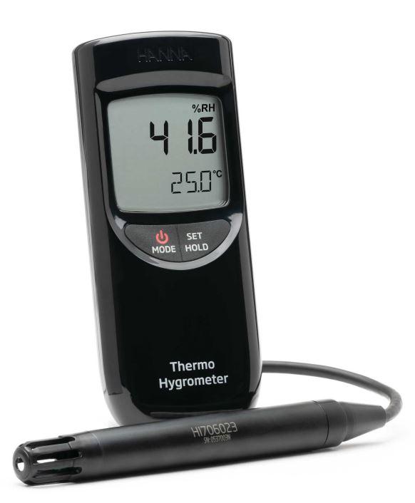 Produktfoto 1 von Hanna Instruments HI 9564 Hygrometer, Typ Digitalhygrometer, absolut +60°C / 95%RH, ±0,5 °C 0.1°C 0.1%RH