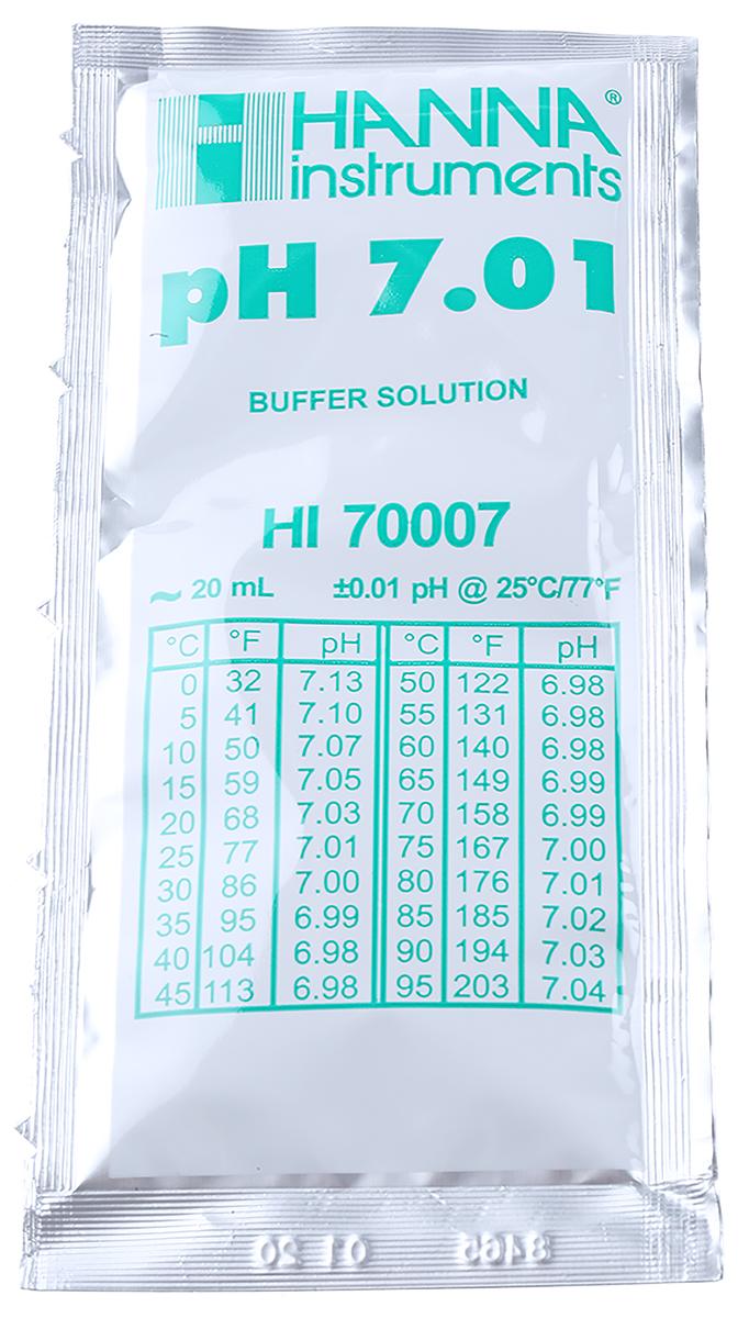 Produktfoto 1 von Hanna Instruments HI70007C pH ph-Pufferlösung, 7.01, 20ml Beutel