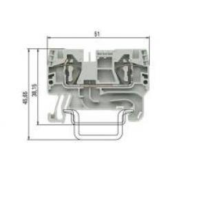 Produktfoto 1 von Wieland WKFN Reihenklemme Einfach Grau, 800 V / 32A, Klemmanschluss