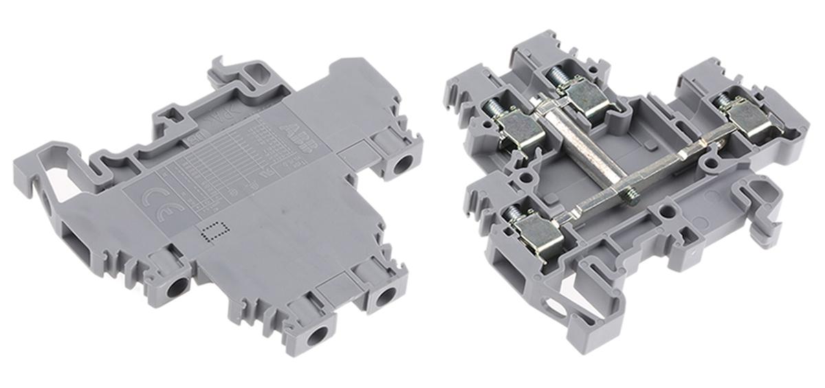 Produktfoto 1 von Entrelec SNA Doppelstock Reihenklemmen Zweifach Grau, 0.2 → 4mm², 800 V ac / 32A, Schraubanschluss