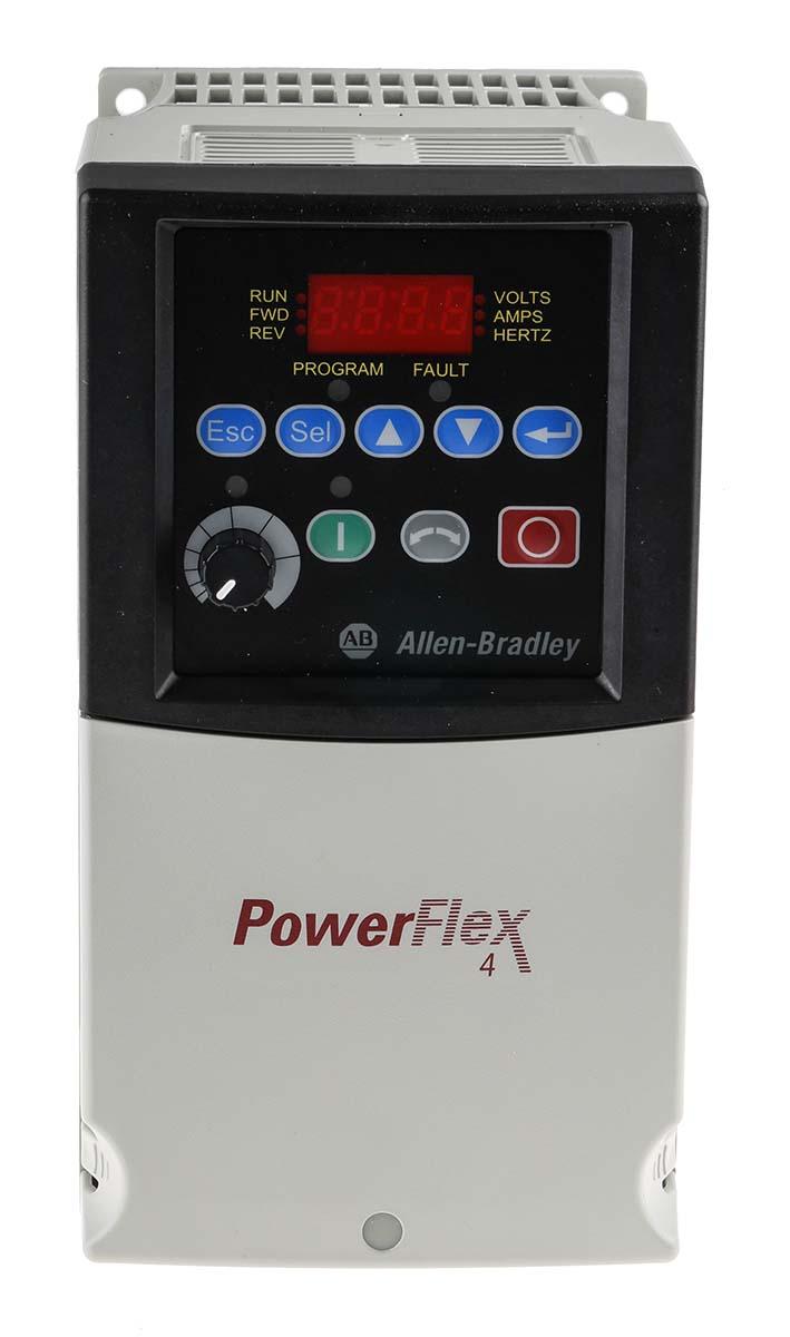 Produktfoto 1 von Allen Bradley PowerFlex 4, 1-Phasen Frequenzumrichter 1,5 kW, 230 V ac / 8 A 240Hz