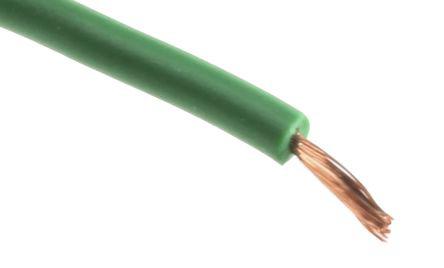 Staubli Einzeladerleitung 0,25 mm², 23 AWG 100m Grün PVC isoliert Ø 1.7mm 65/0,07 mm Litzen