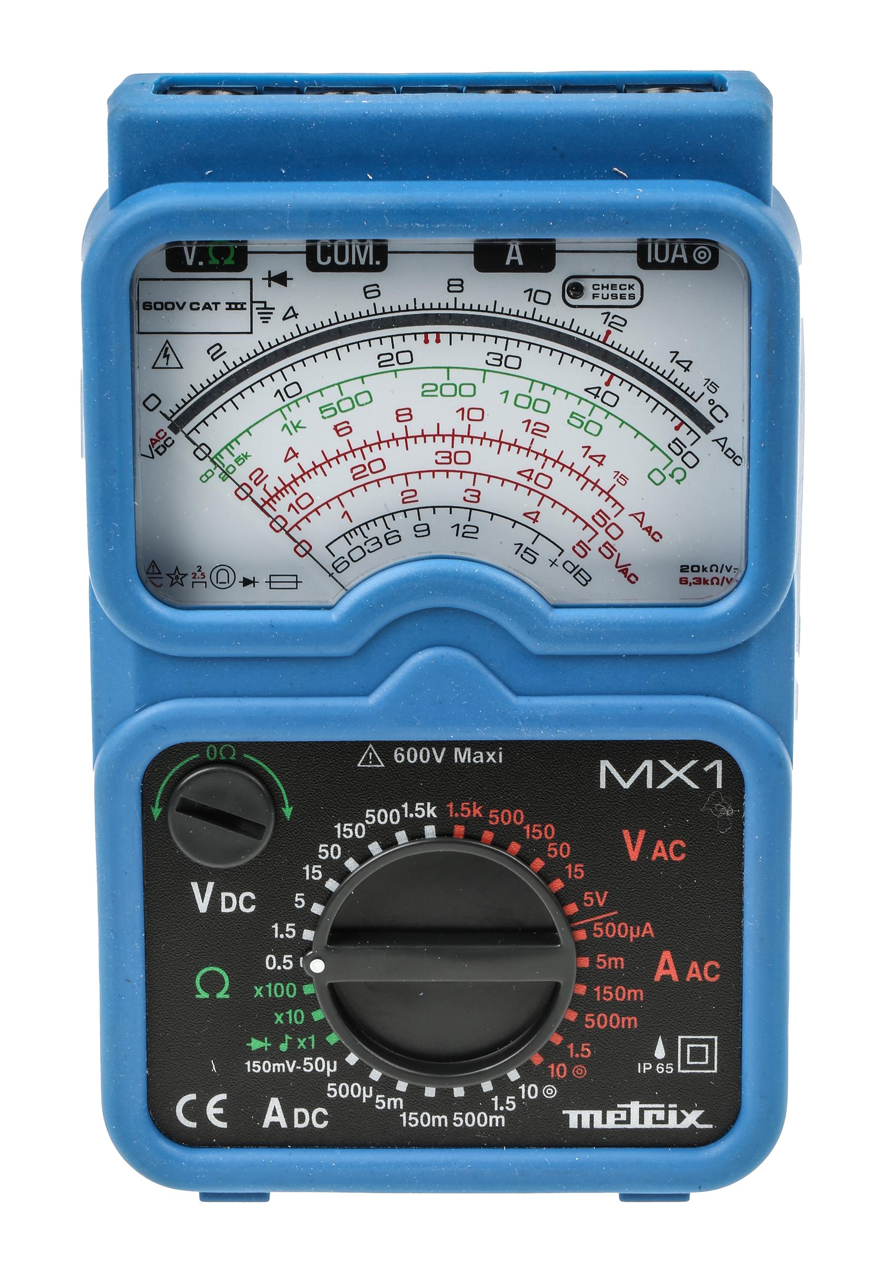 Produktfoto 1 von Metrix MX 1 HandAnalog Multimeter, CAT III / 10A ac, 20kΩ