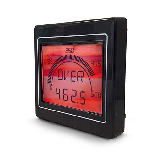 Trumeter LCD Einbaumessgerät für Ampere, Frequenz oder Leistung, Spannung H 68mm B 68mm 4-Stellen T. 45mm