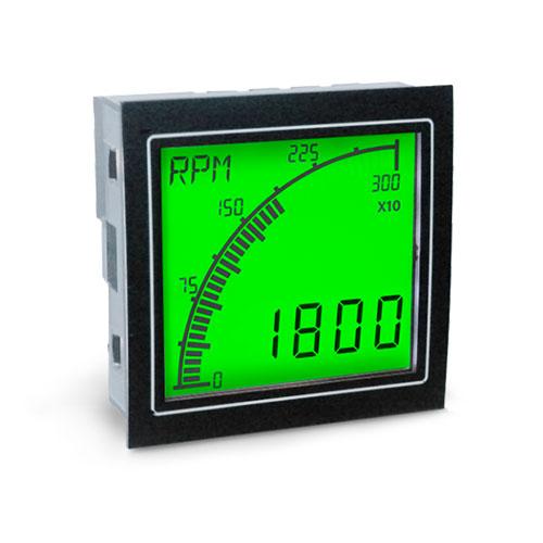 Trumeter LCD Einbaumessgerät für Durchfluss, Rate, Geschwindigkeit H 68mm B 68mm 4-Stellen T. 53mm