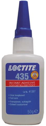 Produktfoto 1 von Loctite 435 Sekundenkleber Cyanacrylat Flüssig transparent, Flasche 50 g