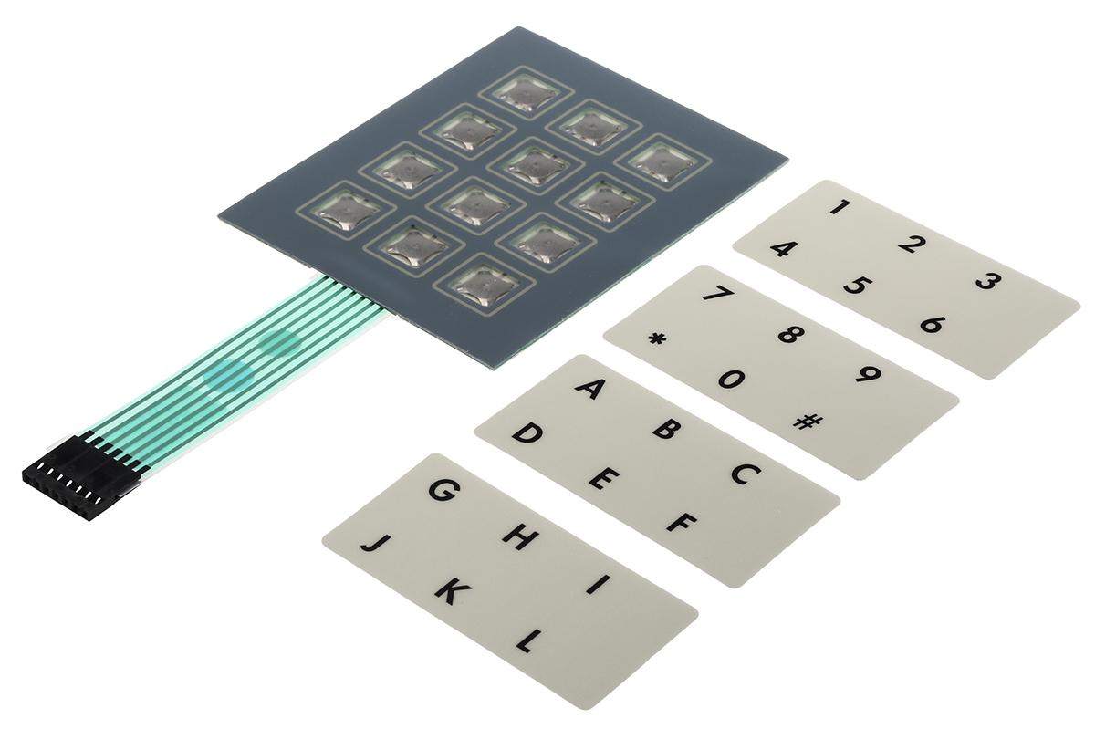 APEM Tastenfeld (4 x 3) 12-Tasten IP 65